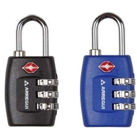 Candado Seguridad  26Mm Arco Corto Sistema Tsa Aluminio Arregui