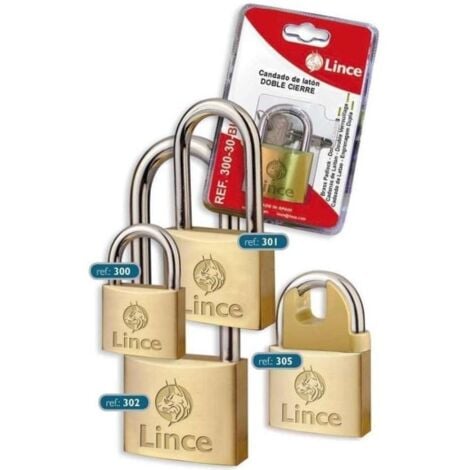 Candado Seguridad 40Mm Arco Extra Largo Laton Laton Lince