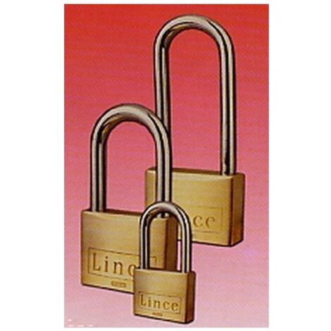 Candado Seguridad  50Mm Arco Largo Llave Nº 3389 Laton Lince