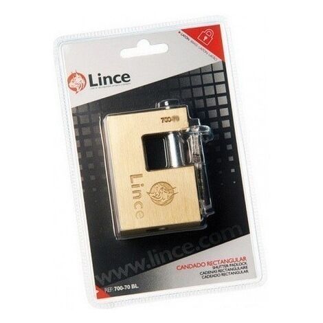 Candado Seguridad  90Mm Arco Rectangular Laton  Lince