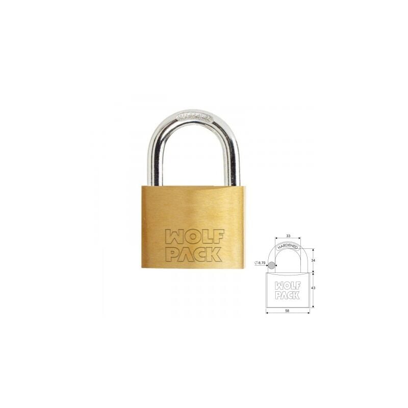 

Candado laton arco normal 60 mm.