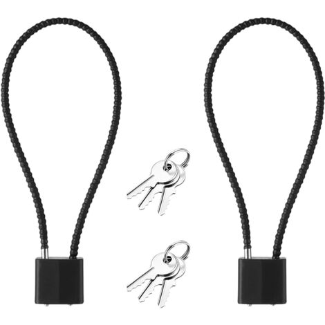 Candados de cable de acero de 2 piezas, candados de cable largos con llaves, candado de cable para exteriores, para bicicletas, maletas, puertas, taquillas, gimnasios, equipaje, garajes