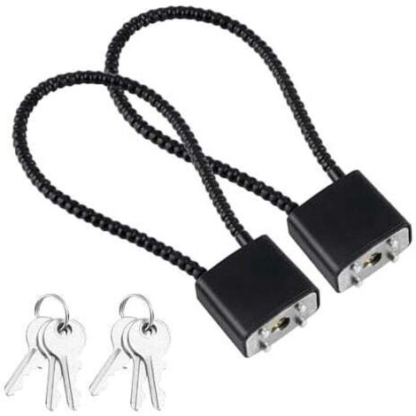 Candados de cable de acero KZQ (paquete de 2), con llave, antirrobo para bicicletas, taquillas y cajas de herramientas.