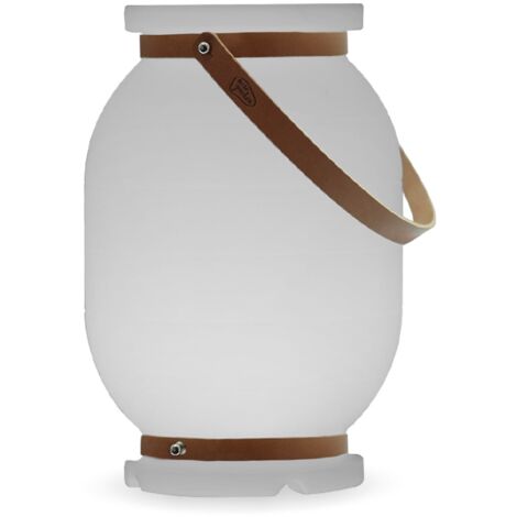 CANDELA 30 cm hoch. Dekorative kabellose Lampe für den Innen- und Außenbereich. LED-Licht über USB aufladbar. Hergestellt in Spanien