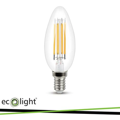 CANDELA A FILAMENTO E14 6W 2700K 720LM                                                                   - Luce CALDA