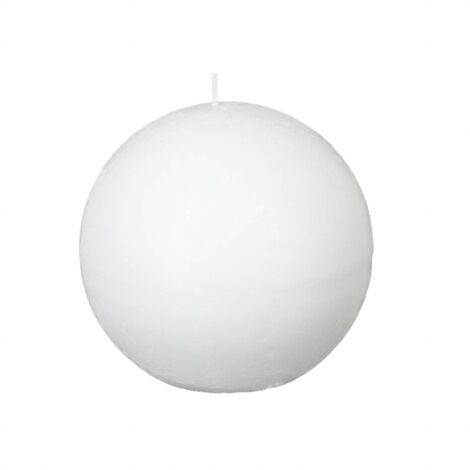 Candela a sfera rustica Olia bianca 445g - Atmosphera créateur d'intérieur