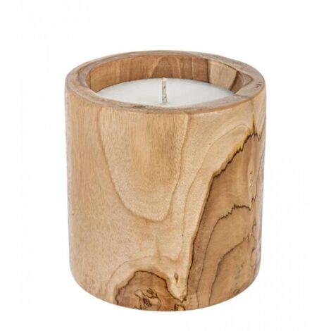 Candela Akabe Ø20x20 cm con Struttura in Legno