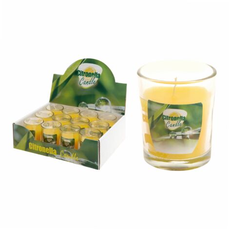 Candela al limone in vaso di vetro 5 cm