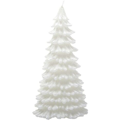 Candela albero di natale bianco set da 2 per candelabro centrotavola decorazioni addobbi tavola natalizia moderne e particolari