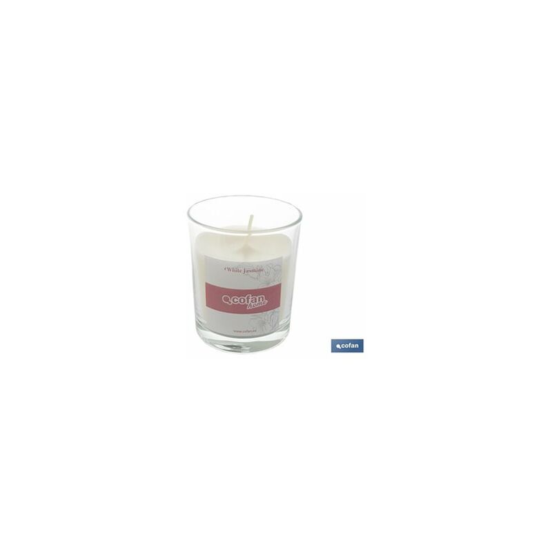 cofan - candela aromatica di cera vegetale al gelsomino bianco 125 g vendita unitaria