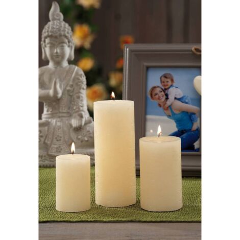 Candele Cilindriche Non Profumate - 60x150mm, 45 Ore Di Combustione, Confezione Da 9 - Colore Avorio - Foto 7