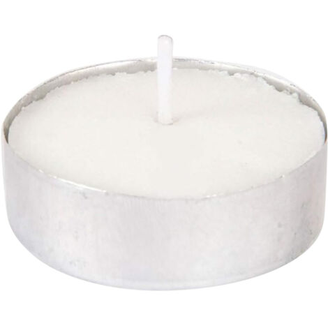 CANDELA BIANCA 'TEALIGHT' cm 3,8 x 1,5 - cf. 25 pz in blister- 32 blister  - Senza Marca
