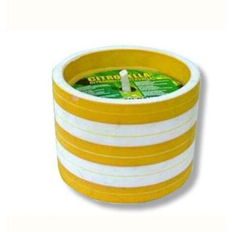 CANDELA CERO CITRONELLA IN COCCIO Ø 10 x H8 VASETTO DECORATO (51141)
