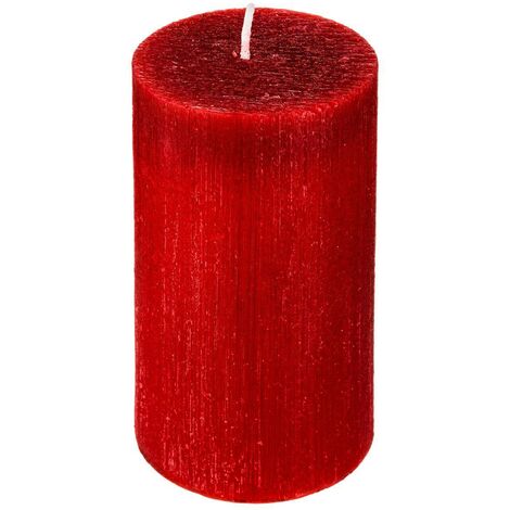 Candela cilindrica glitterata 7x12cm rosso - Atmosphera créateur d'intérieur