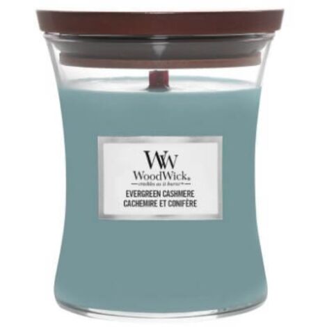 CANDELA CLESSIDRA MEDIA MEDIUM HOURGLASS EVERGREEN CASHMERE WOODWICK