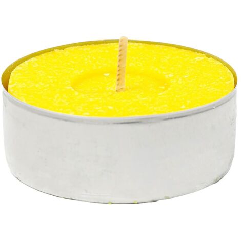 CANDELA CON CITRONELLA 'TEALIGHT' blister da 10 pezzi - d.3,6 x H.1,7 cm