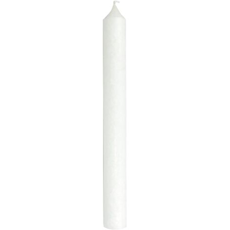 Candela da tavolo Eubion in stearina vegetale 21 cm BIANCA (1 pz.)