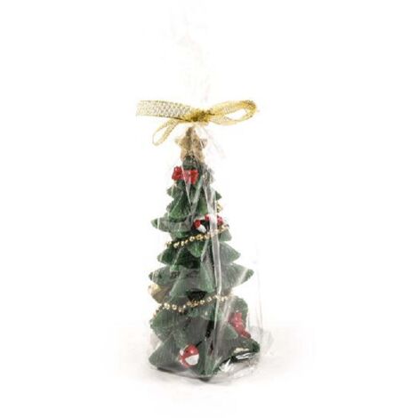 Candela decorativa albero "Wonderland" in cera per decorazioni natalizie