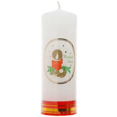 Candela di Natale, grande con la scritta Buon Natale
