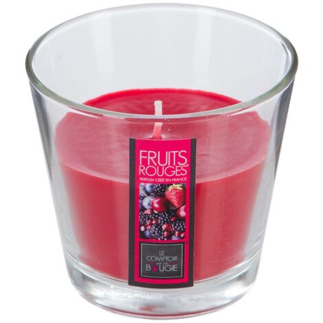Candela di vetro profumata 135G - Frutti rossi - Atmosphera créateur d'intérieur
