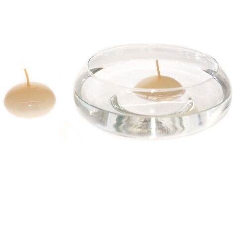 Candela Fiamma "ufo" a cera h 3 cm decorazione natalizia 6 pezzi -Rosso