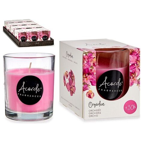 Candela in vetro - Orchidea