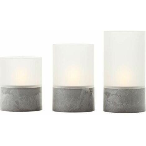 Candela LED Brilliant Grigio Plastica
