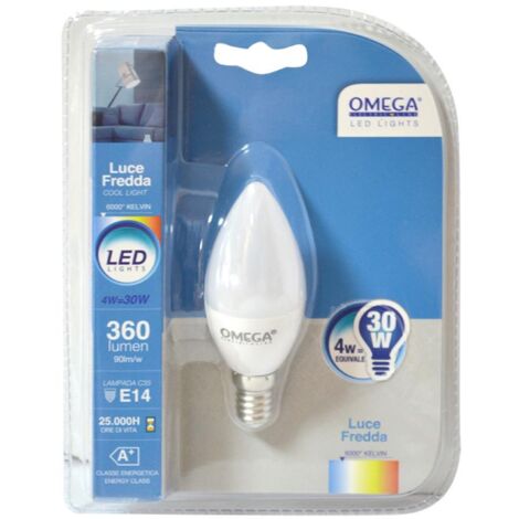 CANDELA LED C37 4W E14 6500K