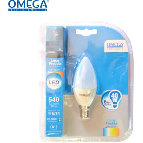 CANDELA LED C37 6W E14 6500K