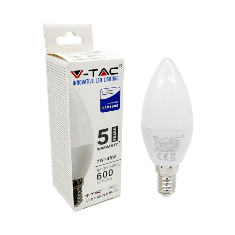 Image of Samsung - led lampadina chip 7W E14 plastica candela 4000K - Luce naturale
