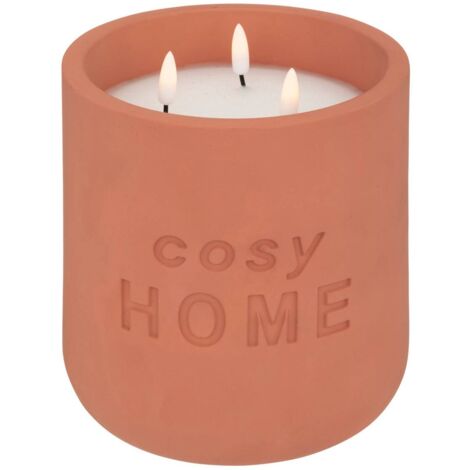 Candela led so cosy contenente cemento di terracotta - Atmosphera créateur d'intérieur