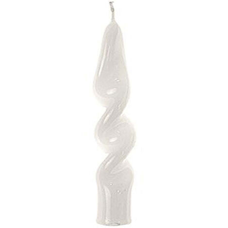 Candela "New Fiamma" colore bianco, modello lucido da h 29 cm