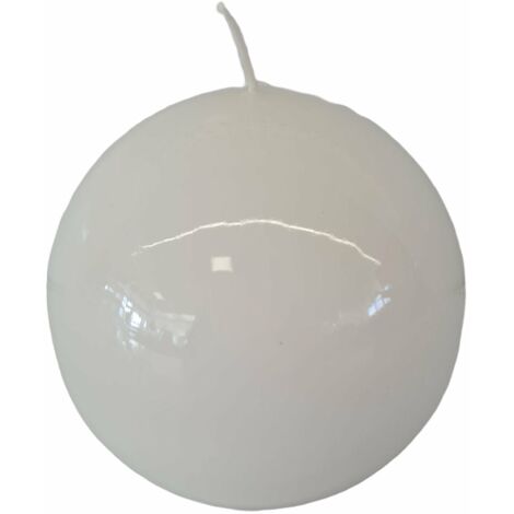 Candela palla in cera laccata ø 10 cm decorazione luminosa ambiente.