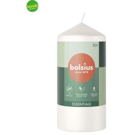 Candela Pillar Bolsius 120x58mm WHite