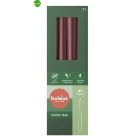 Candela Pillar Bolsius Conica 245 x 24 mm Velvet Red 4pz