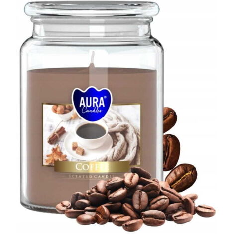 Candela profumata in barattolo Caffè 14x9,9cm fino a 100 ore di combustione 500g