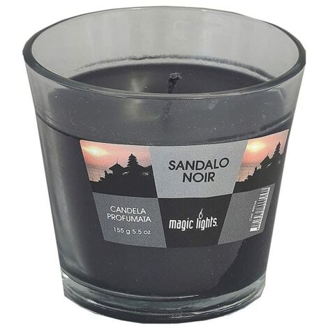 Candela Profumata in Vetro di Sandalo Glass 150g Magic Lights