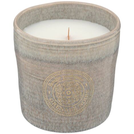 Candela profumata marco 350g vaso in ceramica nero melograno - Atmosphera créateur d'intérieur