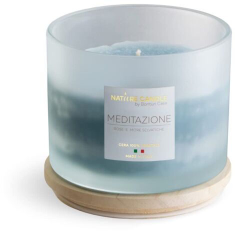 Candela profumata naturali Meditazione - Rose e More selvatiche  380 gr - collezione Amati