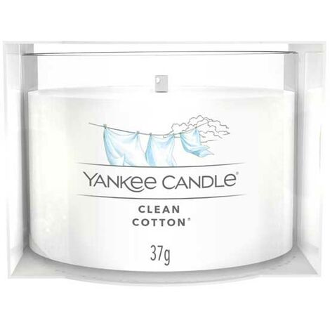 CANDELA PROFUMATA VOTIVE IN VETRO CLEAN COTTON