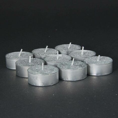 Candela riscaldata x 9 argento - Feeric lights & christmas