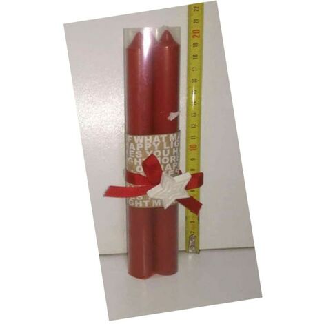 Candela rossa da centrotavola regali di natale addobbi per casa natalizi decorazioni 20cm