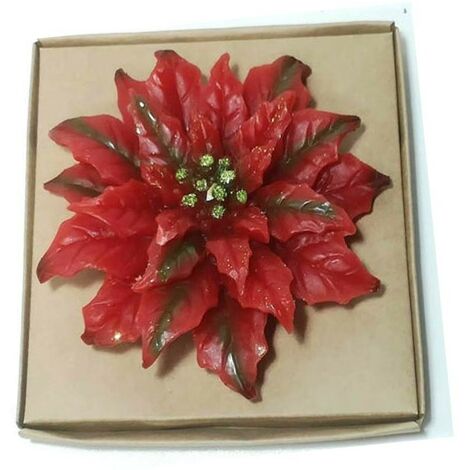 Candela rossa da centrotavola regali di natale addobbi per natalizi decorazioni casa 14cm