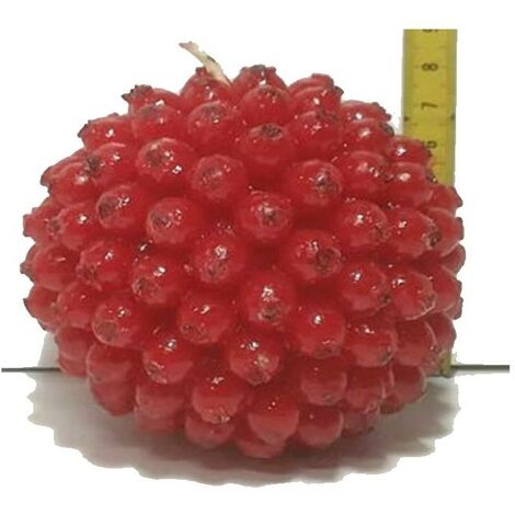 Candela rossa da centrotavola regali di natale addobbi per natalizi decorazioni casa 9cm