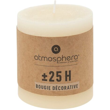 Candela rotonda olia d6,7cm bianco avorio - Atmosphera créateur d'intérieur