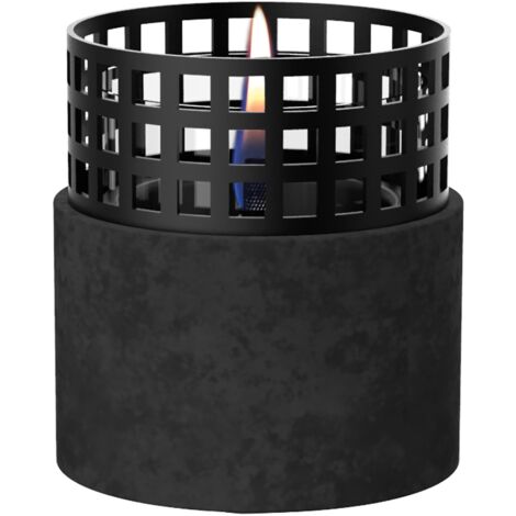 Candela Signal Hill Nero da tavolo outdoor ricaricabile con  liquido TenderFuel