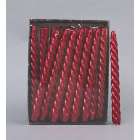 Candela torciglione 2x24h rossa