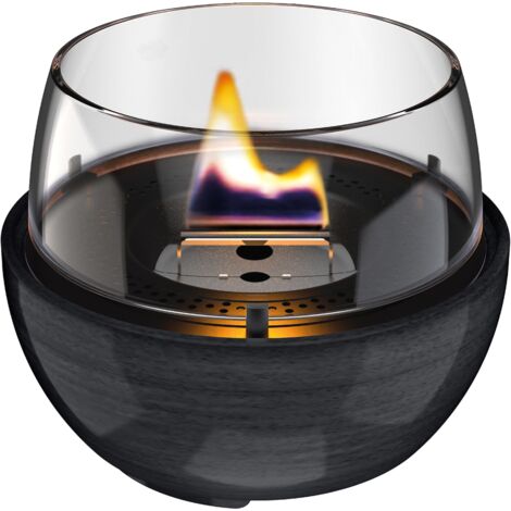 Candela Tulip 14 Reactive Glaze Nero da tavolo ricaricabile TenderFuel