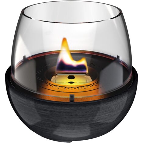 Candela Tulip 18 Reactive Glaze Nero da tavolo ricaricabile TenderFuel