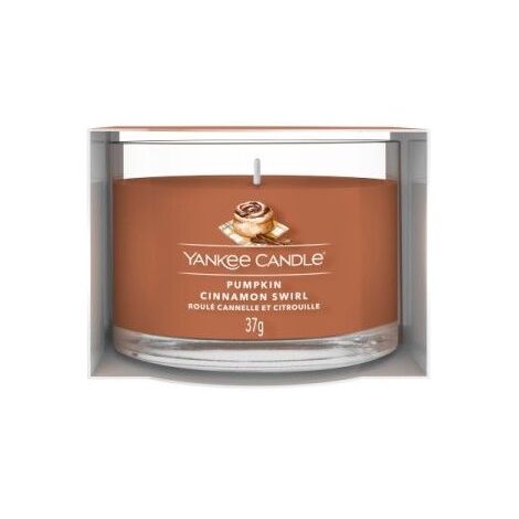 Candela votiva profumata pumpkin cinnamon swirl – Tempo di combustione 7-10 ore – Stoppino in fibra naturale – Idea regalo per ogni occasione – Yankee Candle